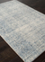 Solid ivory/blue wool area rug, 'Denim' - Solid Ivory/Blue Wool Area Rug