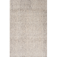 Solid ivory/gray wool area rug, Miste