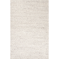 Textured tone-on-tone ivory/gray wool area rug, Vyssa