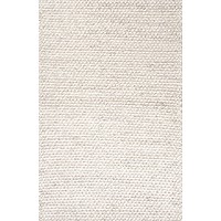 Featured review for Textured tone-on-tone ivory/gray wool area rug, Vyssa