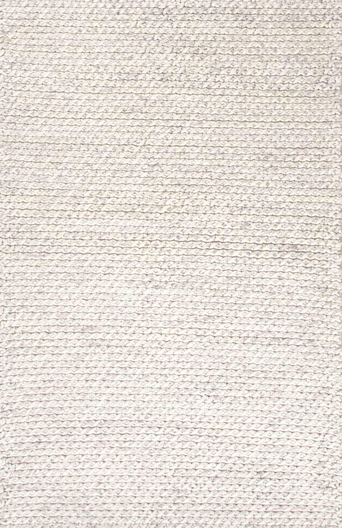 Textured Toneontone Ivory/Gray Wool Area Rug Vyssa NOVICA