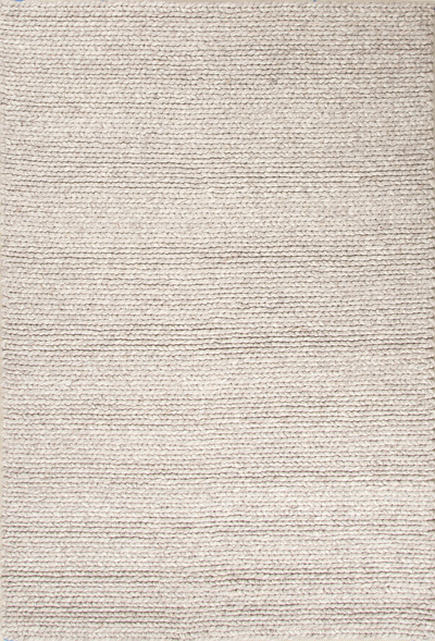 Strukturierter Ton-in-Ton-Teppich aus grauer Wolle