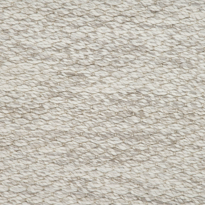Textured stripe ivory/wheat wool area rug, 'Nomen' - Textured Stripe Ivory/Wheat Wool Area Rug
