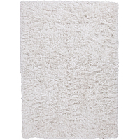 Shag area rug, 'Cloud Dancer' - Shag Solid Ivory/Off White Polyester Area Rug