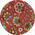 Transitional floral red/blue wool area rug, 'Warm Medley' - Transitional Floral Coral Red/Multi Wool Area Rug
