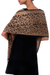Silk batik scarf, 'Black Fern' - Artisan Womens Batik Silk Scarf (image 2c) thumbail