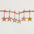 Ceramic ornaments, 'Folk Art Christmas Stars' (set of 6) - Ceramic Star Ornaments (image 2b) thumbail