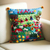 Applique cushion cover, 'Spring Fun' - Artisan Hand Embroidered Applique Cushion Cover (image p283282) thumbail