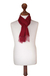 Men's 100% alpaca scarf, 'Cherry Red' - Baby Alpaca Warm Soft Winter Scarf thumbail