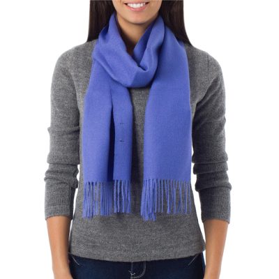 100% alpaca scarf, 'Lily Valley' - Baby Alpaca Warm Soft Winter Scarf