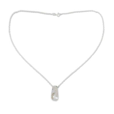 Sterling silver pendant necklace, 'Maya Infinity' - Sterling Silver Pendant Necklace