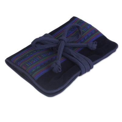 Applique jewelry roll, 'Ticket to Thailand' - Applique jewellery Roll