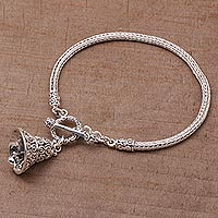 Sterling silver charm bracelet, 'Sound of a Bell' - Sterling Silver Charm Bracelet