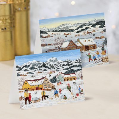 Unicef Charity Christmas Cards (Set of 10), 'Winter Playground' - Unicef Charity Christmas Cards (Set of 10)