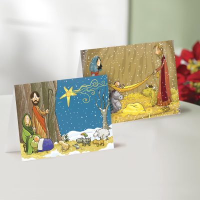 Unicef Charity Christmas Cards (Set of 10), 'Contemporary Nativity' - Unicef Charity Christmas Cards (Set of 10)
