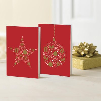 Unicef Charity Christmas Cards (Set of 10), 'Elegant Symbols' - Unicef Charity Christmas Cards (Set of 10)