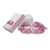 UNICEF baby slippers, 'Plush Pal' (pink) - Pink Plush UNICEF Baby Slippers with Gift Box  (image 2b) thumbail