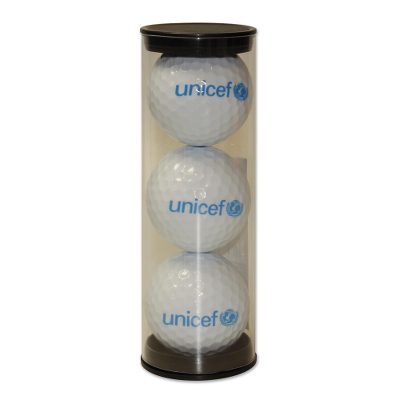 UNICEF golf balls, 'Tee Time' (set of 3) - UNICEF Logo Golf Balls (Set of 3)