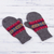 100% alpaca mittens, 'Inca Stripes' - Multicolored Knit 100% Alpaca Mittens from Peru (image 2b) thumbail
