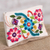 Alpaca blend clutch, 'Highland Flowers' - Floral Embroidered Alpaca Blend Clutch in Eggshell from Peru (image 2b) thumbail