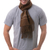 Men's alpaca blend scarf, 'Andean Clouds in Brown' - Men's Artisan Crafted Woven Brown Alpaca Blend Scarf (image 2b) thumbail