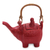 Ceramic teapot, 'Buddha and the Ruby Elephant' - Hand Made Indonesian Ceramic Teapot thumbail