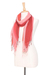 Cotton scarves, 'Delightful Breeze in Reds' (pair) - Cotton Wrap Scarves in Red Pink and Orange (Pair) (image 2b) thumbail