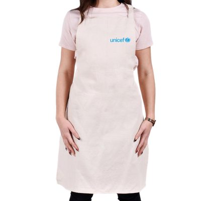 UNICEF logo apron - UNICEF Logo Cotton Apron