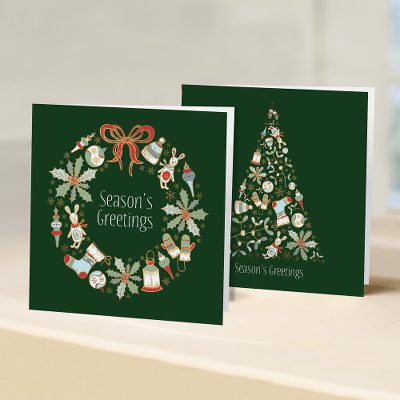 UNICEF holiday greeting cards, 'All Through the House' (set of 10) - UNICEF Traditional Holiday Cards (Set of 10)