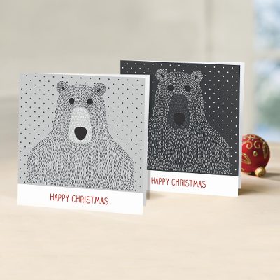 UNICEF holiday greeting cards, 'Beary Christmas to You' (set of 10) - UNICEF Bear Themed Holiday Cards (Set of 10)