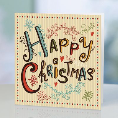 UNICEF holiday greeting cards, 'Happy Christmas' (set of 10) - UNICEF Holiday Greeting Cards (Set of 10)