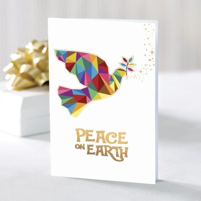 UNICEF holiday greeting cards, 'Prisms of Peace' (set of 10) - UNICEF Prisms of Peace Dove Greeting Cards (Set of 10)