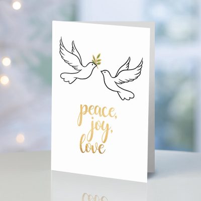 UNICEF holiday greeting cards, 'Peace, Joy, Love' (set of 10) - UNICEF Peace, Joy, Love Holiday Cards (Set of 10)