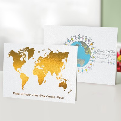 Unicef Christmas cards, 'Peace Around the World' (set of 10) - Unicef Christmas Cards Peace Around the World (Set of 10)