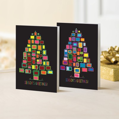 Unicef Christmas cards, 'Pop Art Trees' (set of 10) - Unicef Christmas Cards Pop Art Trees (Set of 10)