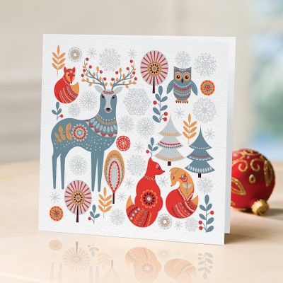 Unicef Christmas cards, 'The Animals of the Forest' (set of 10) - Unicef Christmas Cards The Animals of the Forest (Set of 10)