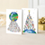 UNICEF Christmas cards, 'One World Watercolor' (set of 10) - UNICEF Christmas Cards One World Watercolor (Set of 10) thumbail