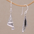 Sterling silver dangle earrings, 'Shining Songket' - Sterling Silver Cultural Dangle Earrings from Bali (image 2b) thumbail