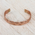 Copper cuff bracelet, 'Brilliant Weave' - Handcrafted Braided Copper Cuff Bracelet from Mexico (image 2b) thumbail