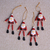 Wood ornaments, 'Dancing Santas' (set of 4) - Dangling Wood Santa Ornaments from Bali (Set of 4) (image 2c) thumbail