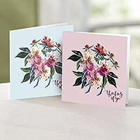 UNICEF all-occasion greeting cards, 'Floral Thinking' (pack of 10) - UNICEF Floral All-Occasion Cards (pack of 10)