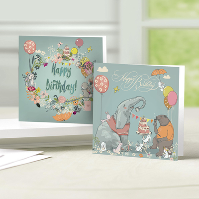 UNICEF Birthday cards, 'Elephant's Birthday' (pack of 10) - UNICEF Birthday Cards (pack of 10)