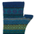 100% alpaca fingerless mitts, 'Inca Skies' - Shades of Blue and Green 100% Alpaca Knit Fingerless Mitts (image 2d) thumbail