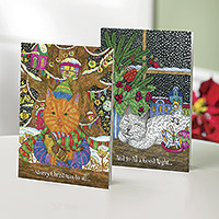 Unicef holiday greeting cards, 'The Night Before Christmas' (set of 12) - UNICEF Sustainable Christmas Cards (set of 12)