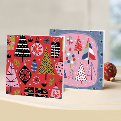 Unicef holiday greeting cards, 'Decorate & Celebrate' (set of 12) - UNICEF Sustainable Christmas Cards (set of 12)
