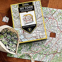 Unique Customized Jigsaw Puzzle of Map of Your Town - My Town | NOVICA