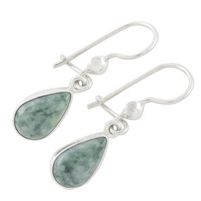 Jade dangle earrings,
