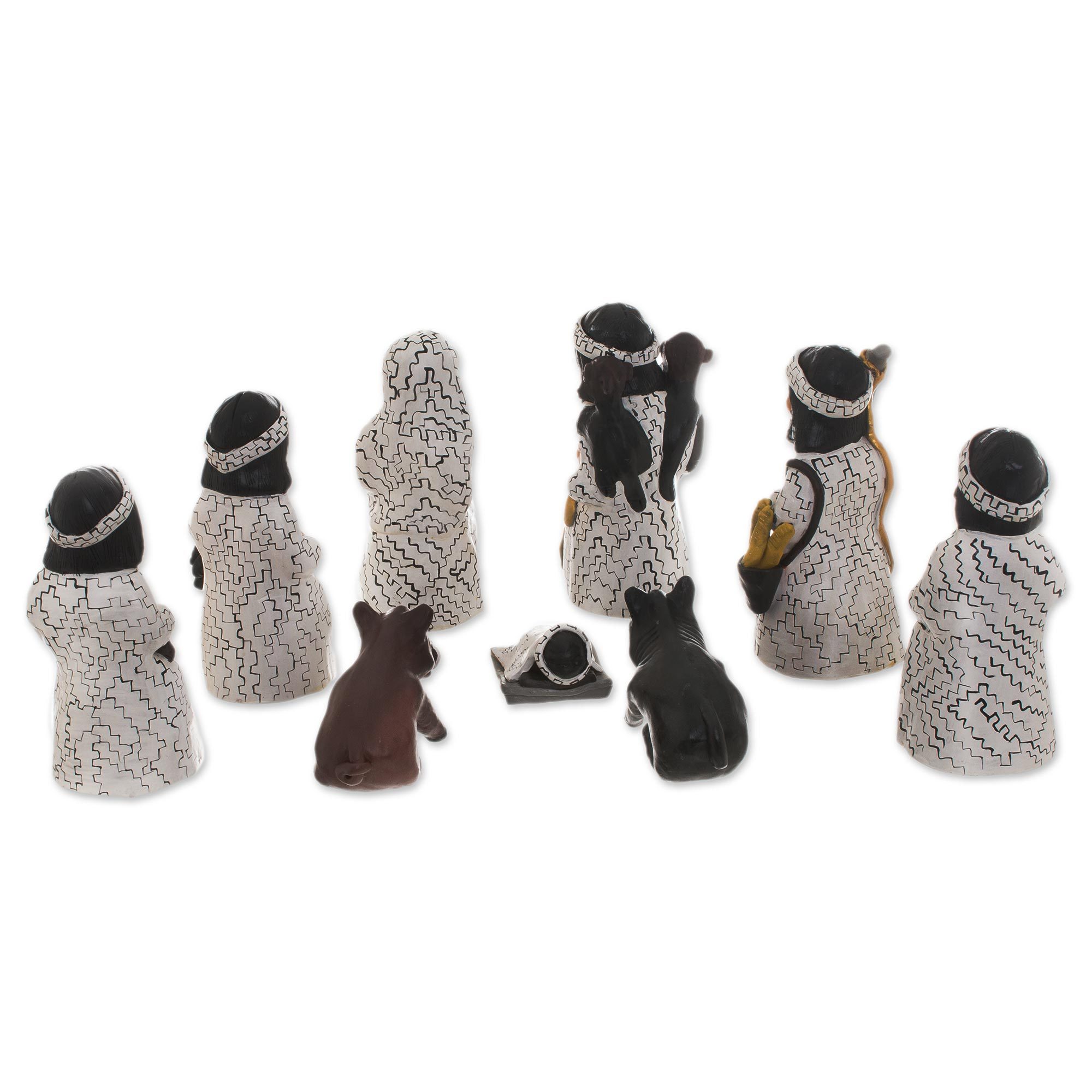 UNICEF Market Christmas Amazonian Nativity Scene Sculptures (Set of 9