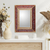 Cedar mirror, 'Bluebells on Scarlet' - Fair Trade Reverse Painted Glass Mirror (image 2) thumbail