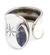 Sodalite wrap ring, 'Wise Star' - Handcrafted Modern Sterling Silver and Sodalite Wrap Ring thumbail